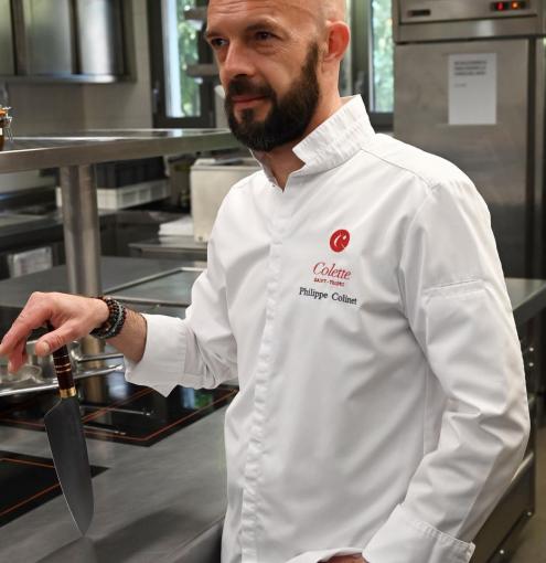 A portrait of Philippe Colinet, Michelin-starred chef of the Restaurant Colette